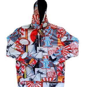 Fresh Prints of Tokyo Samurai Hooded Sweatshirt Men's Size Small